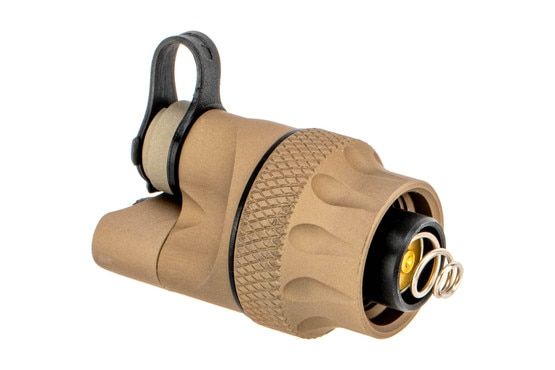 SureFire Scout Light Dual Switch Tailcap fits most SureFire scout lights and remote tape switches. tan anodized finish